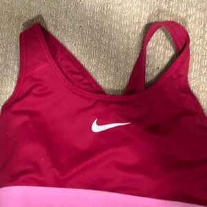 Nike Crimson and Rose Sports Bra
